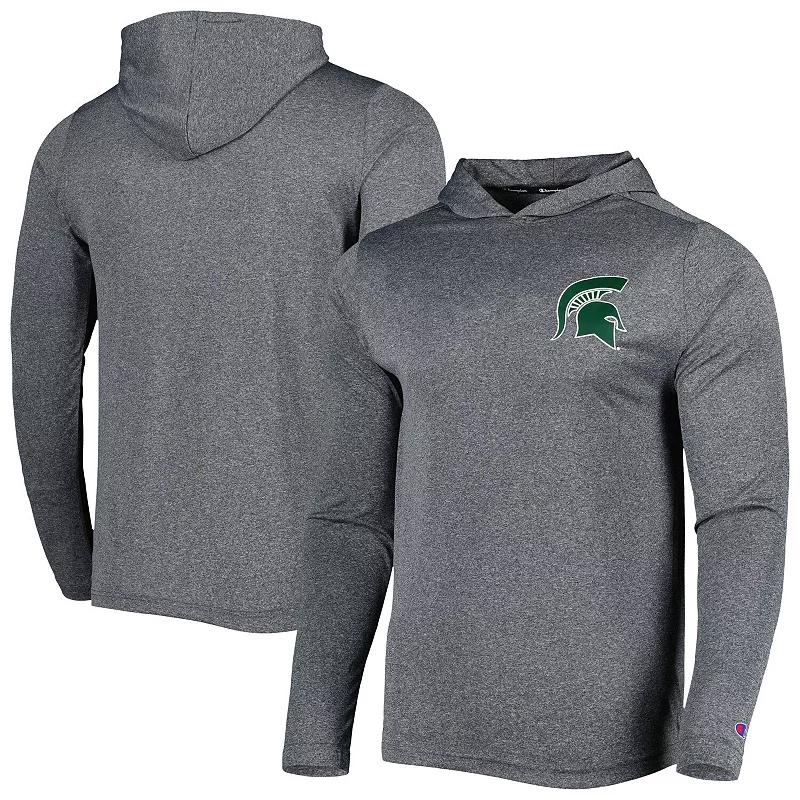 Men's Champion Gray Michigan State Spartans Hoodie Long Sleeve T-Shirt,  Product Image