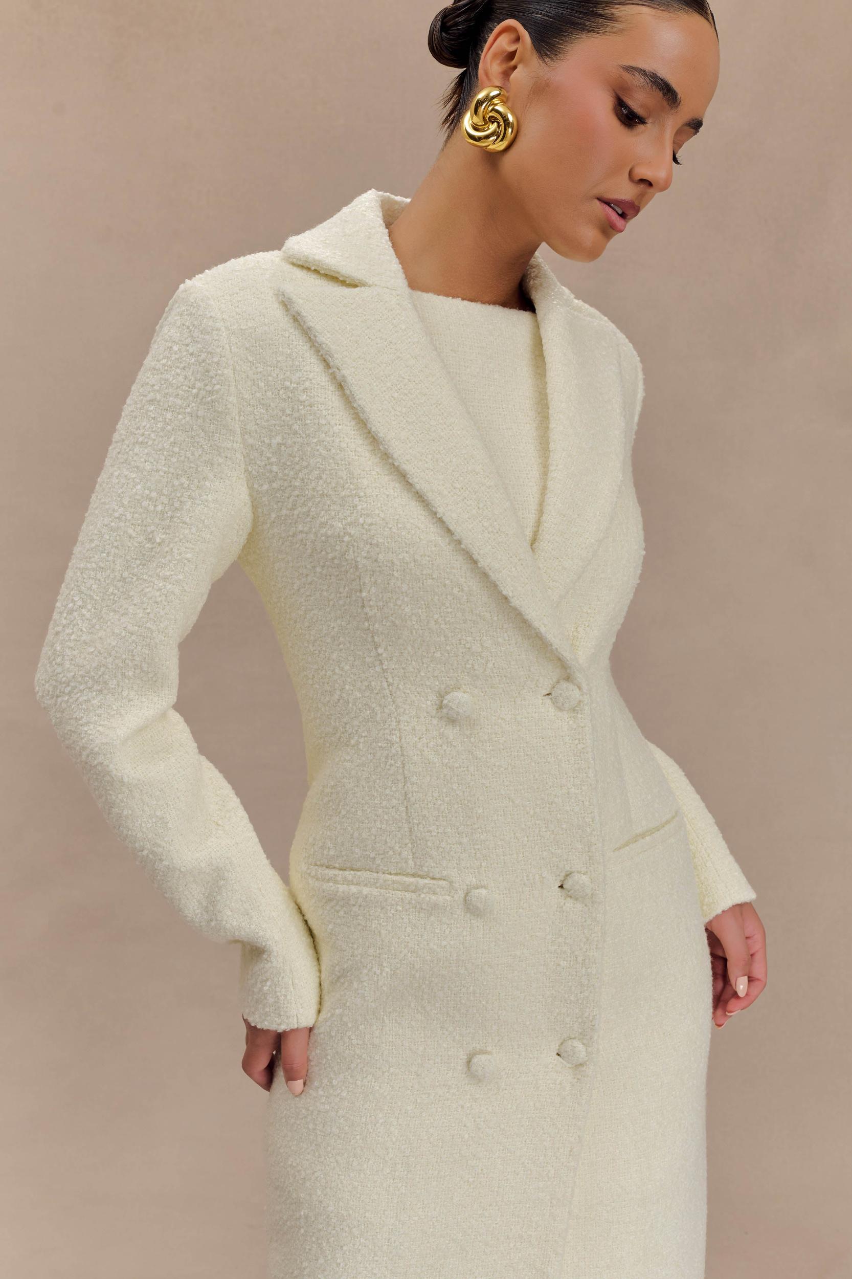 Carver Boucle Coat - Ivory Product Image
