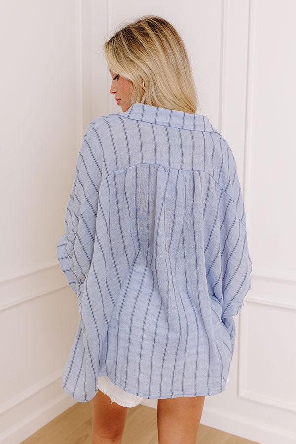 Sea Breeze Oversized Button Up in Sky Blue Product Image