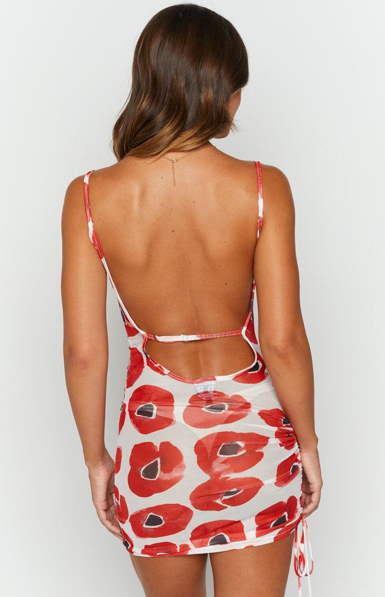 OMIGHTY Painted Flowers Mesh Dress Product Image