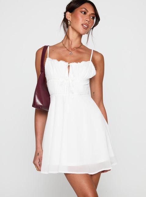 Pure Joy Mini Dress White Product Image