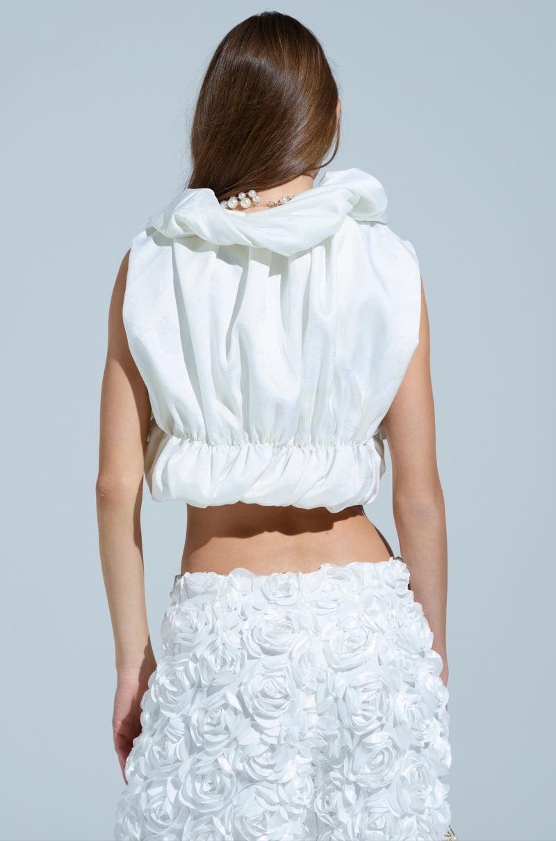 SOMETHING SWEET SATIN BOLERO IN IVORY FLORAL Product Image