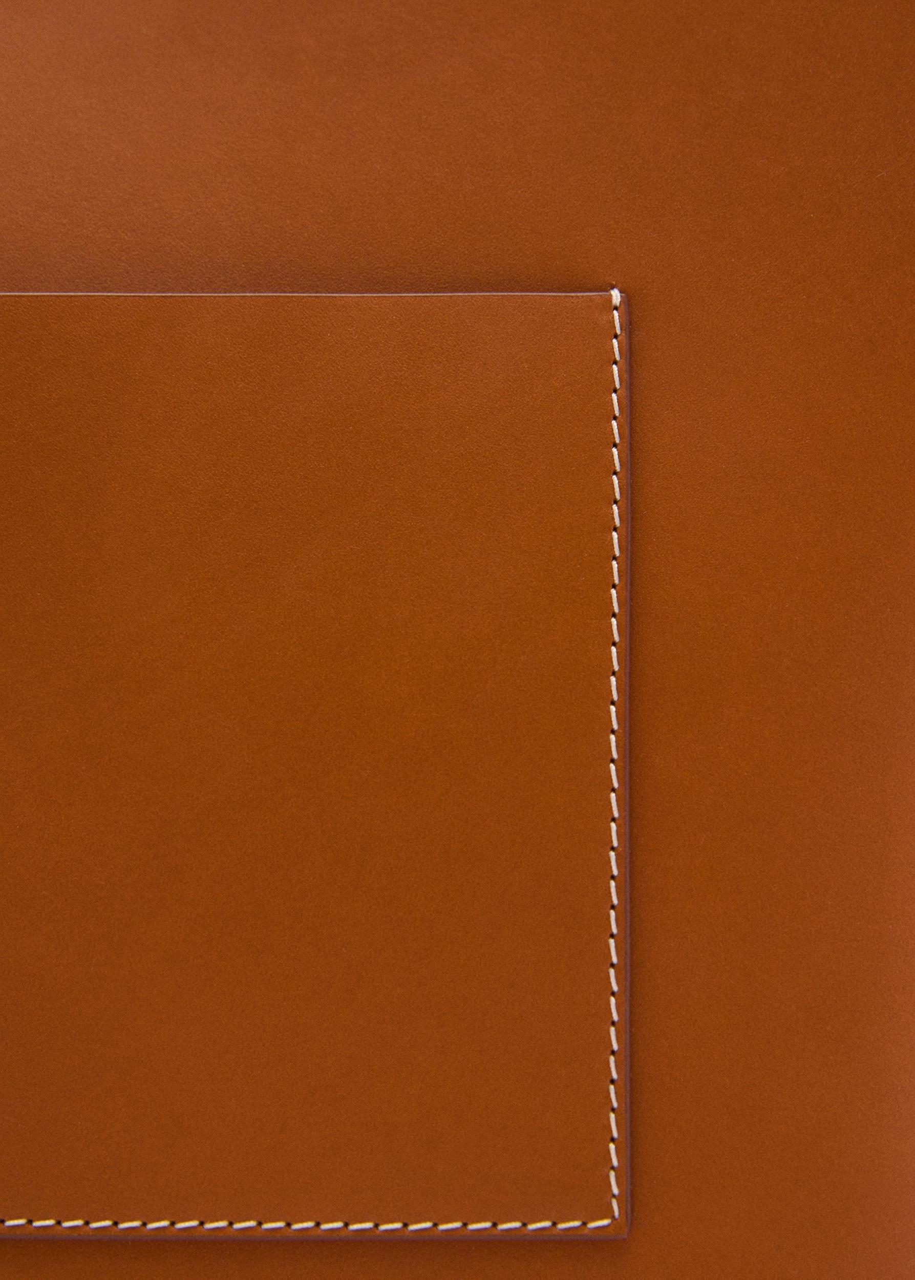 Leather shopper bag - Women | MANGO USA Product Image