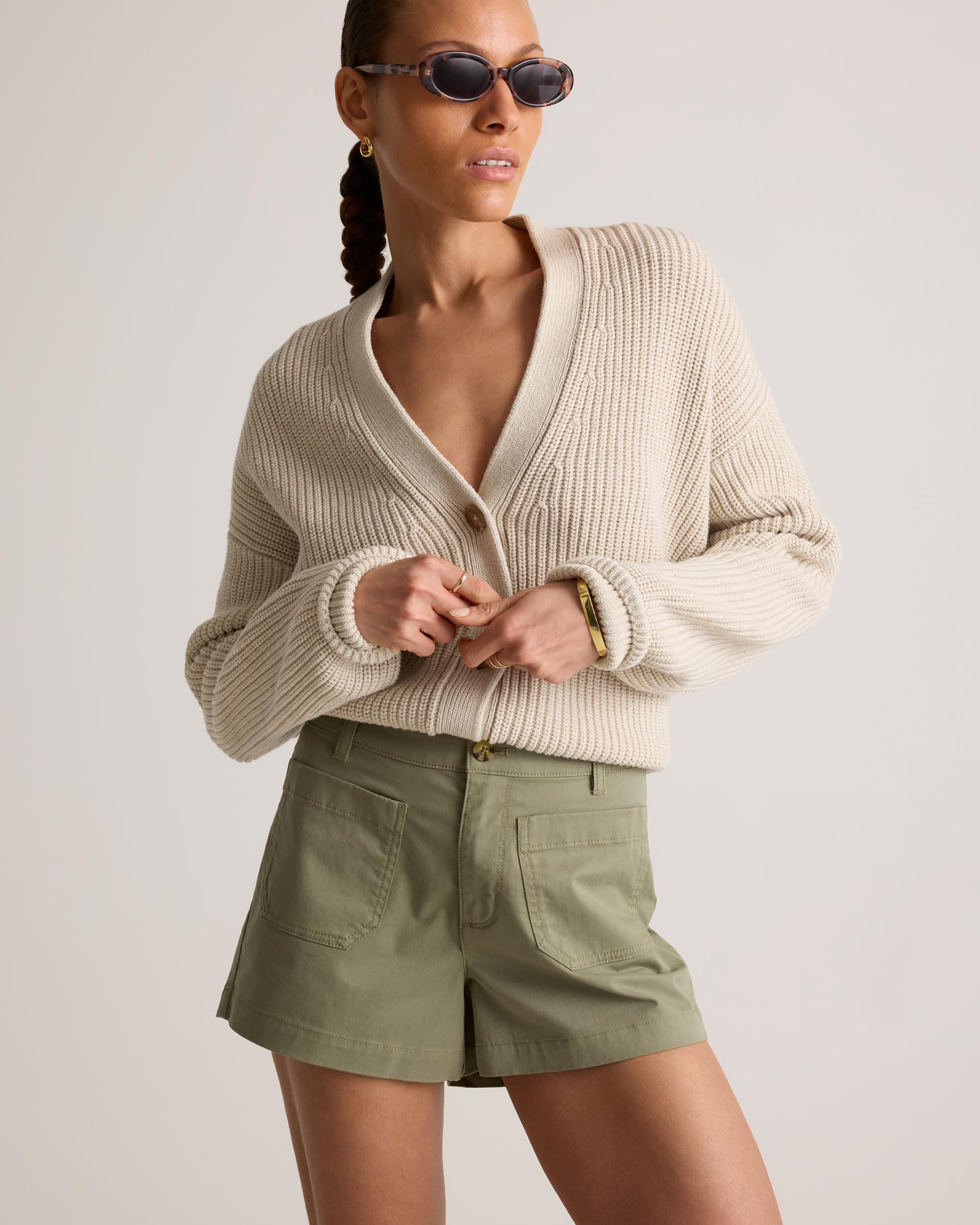 Quince | Women's Stretch Cotton Chino Patch Pocket Shorts Organic Cotton Product Image