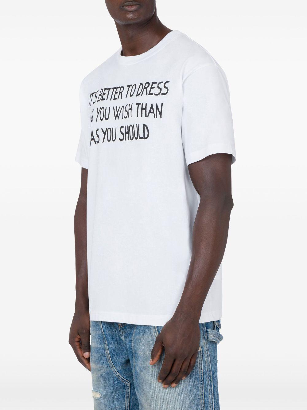 slogan-print T-shirt Product Image