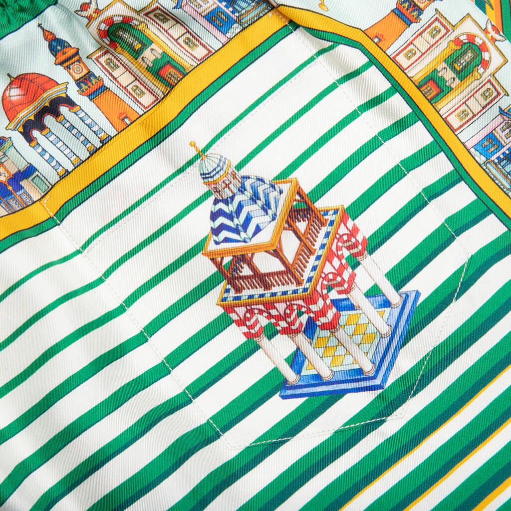 Cityscape Silk Twill Shorts - Multi Male Product Image