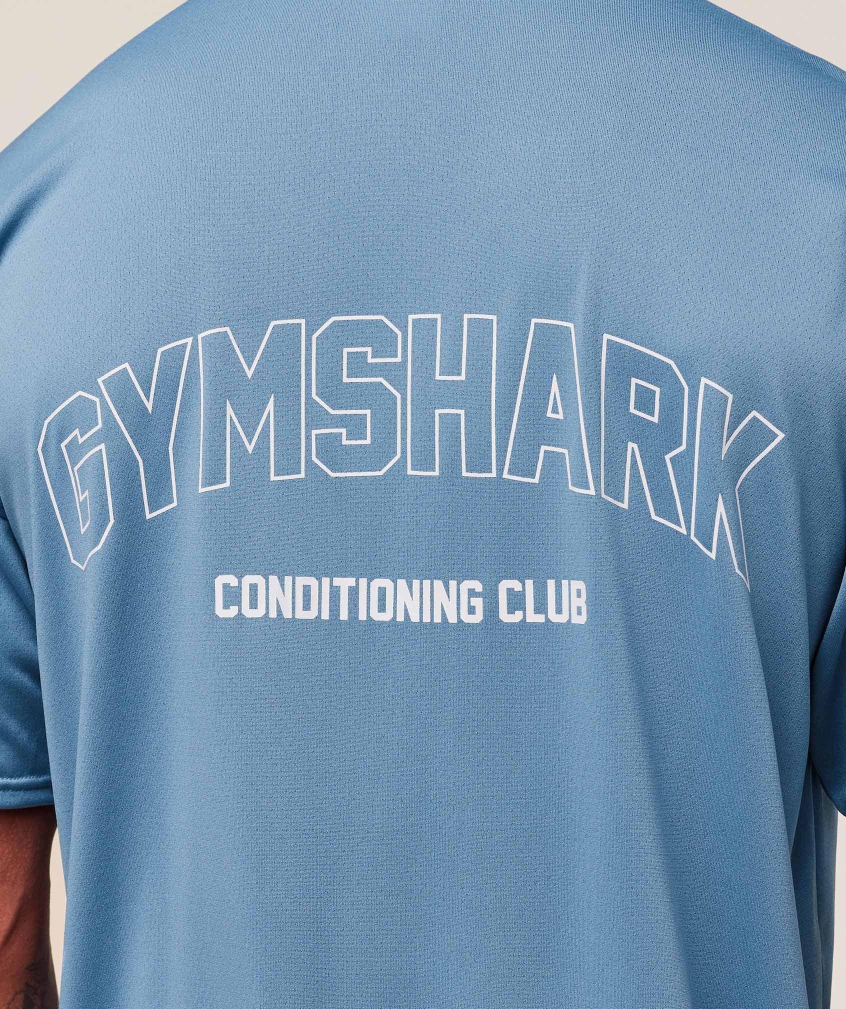Gymshark Hybrid Athlete T-Shirt - Classic Blue Male Product Image