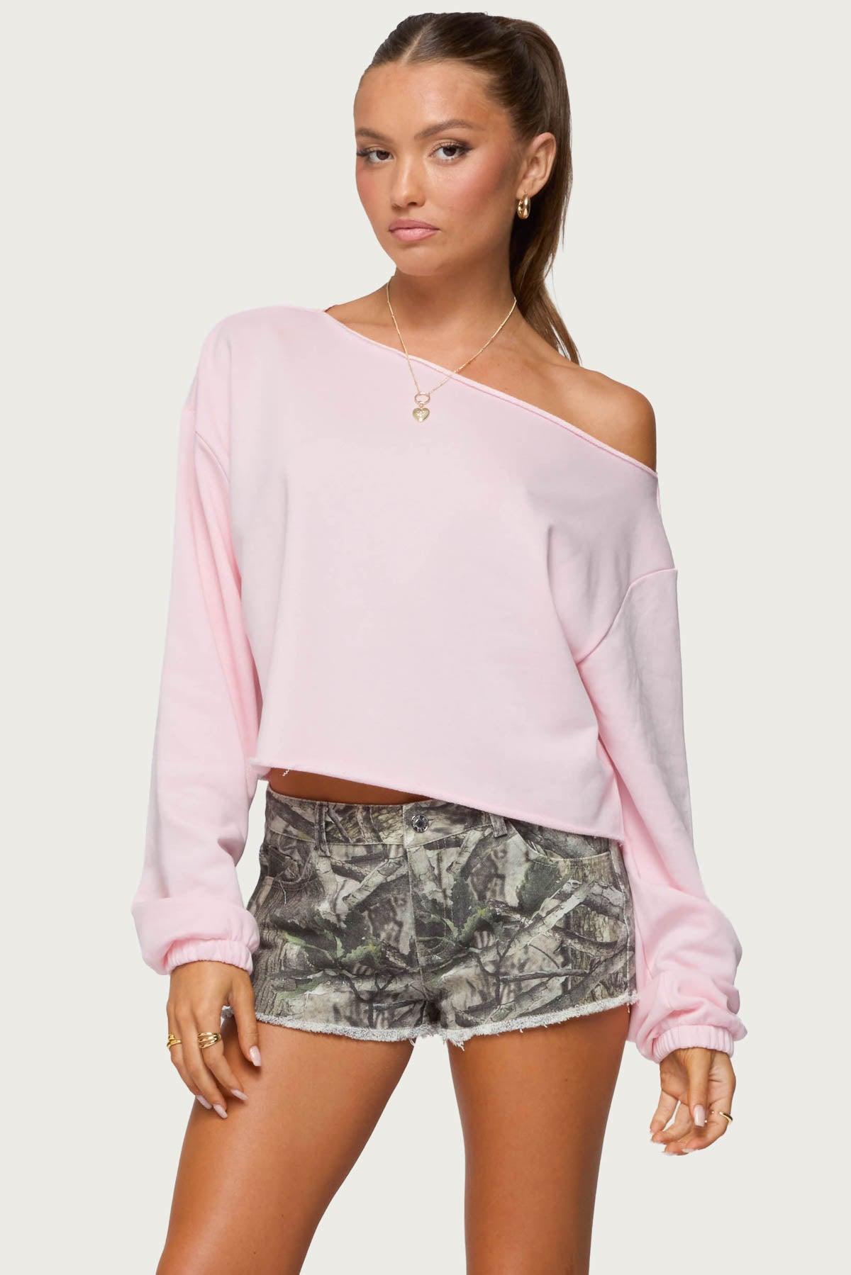 Aveline Off Shoulder Light Sweatshirt Product Image