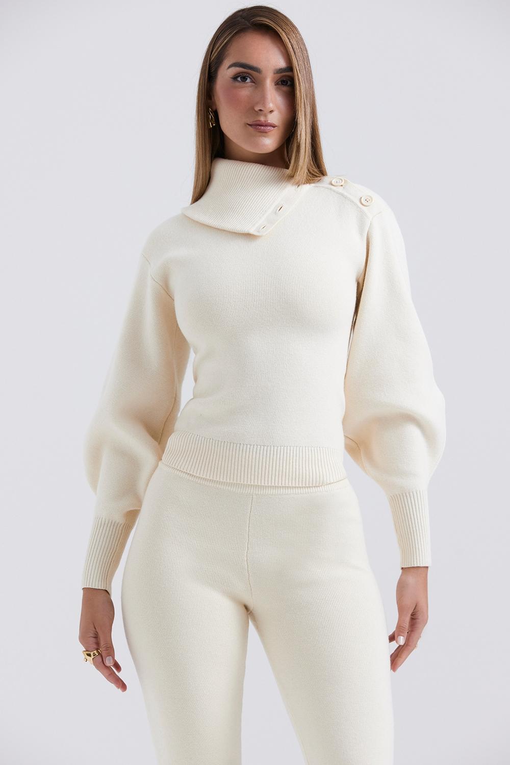 Adelita  cream cashmere blend sweater - sale Product Image