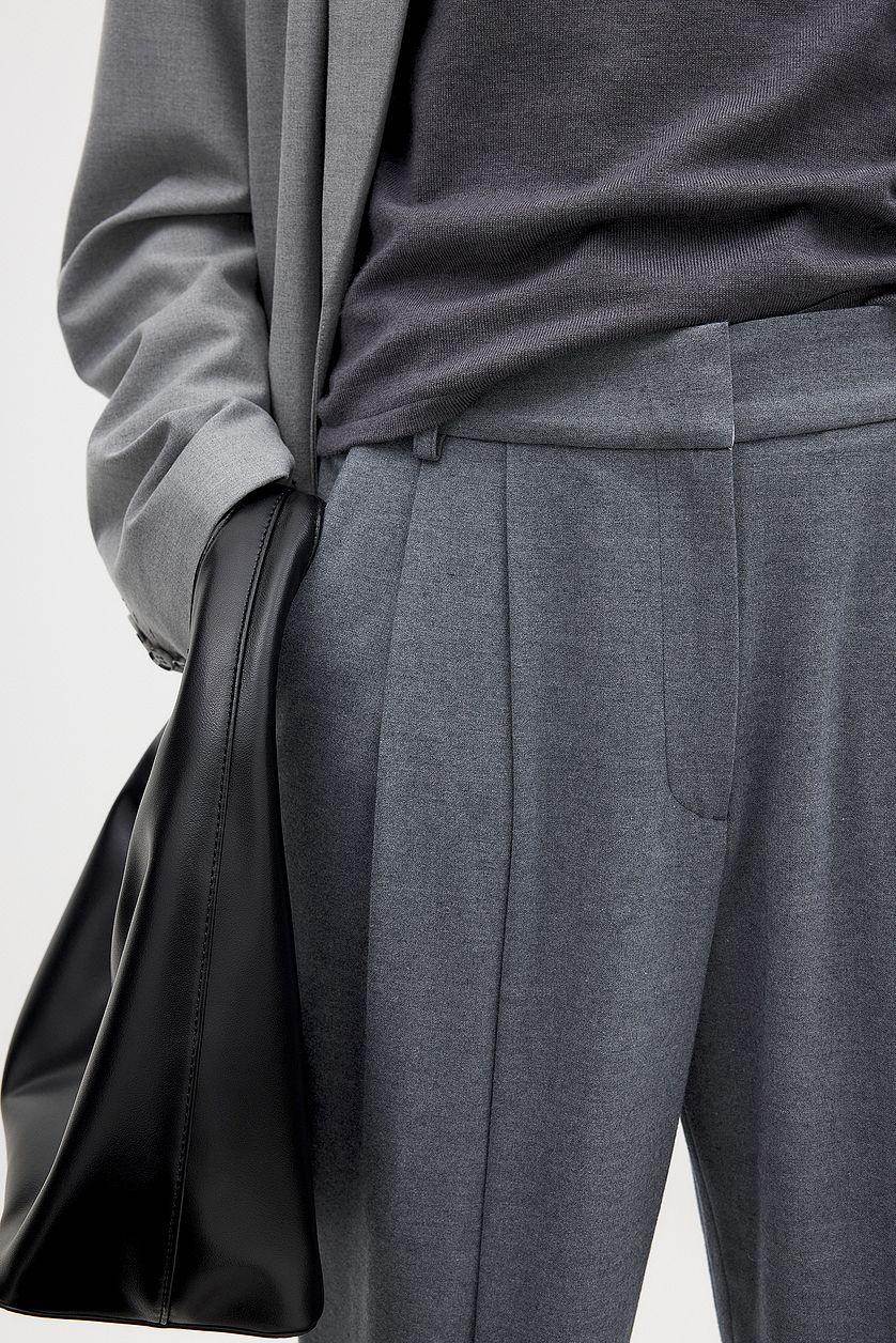 High Waist Cropped Pants Product Image