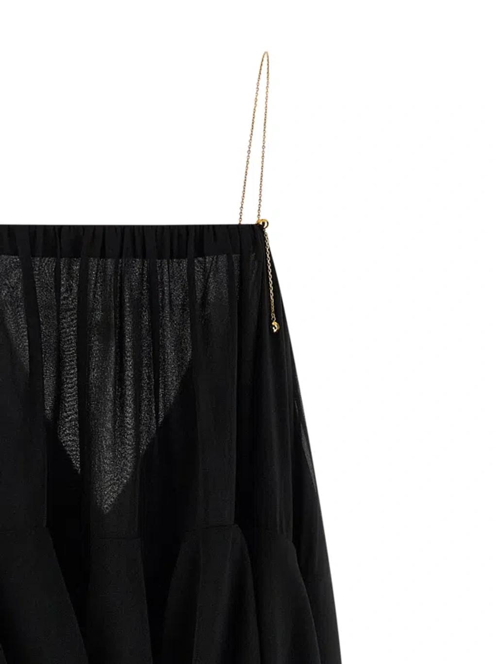 CHLOÉ Open-back Embellished Tiered Silk-georgette Maxi Dress In Black Product Image