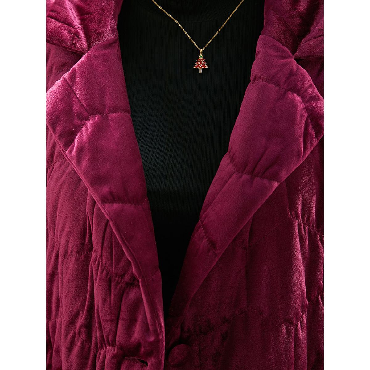 Plus Size Women Dailywear Plain Texture No stretch 18-20/2X Pocket Casual Quilted Jackets BloomChic Product Image