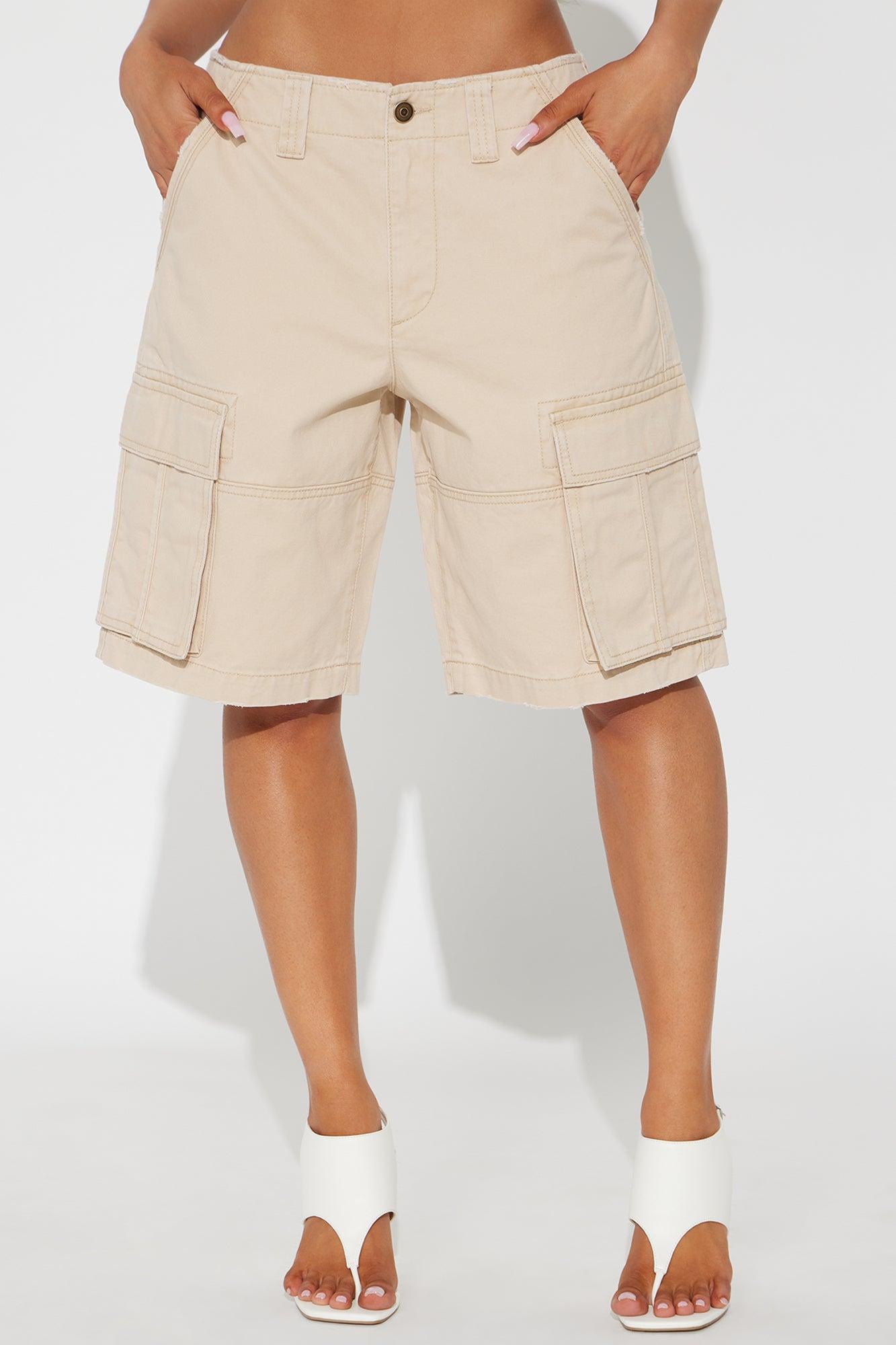 Mixed Emotions Cargo Bermuda Short - Khaki Product Image
