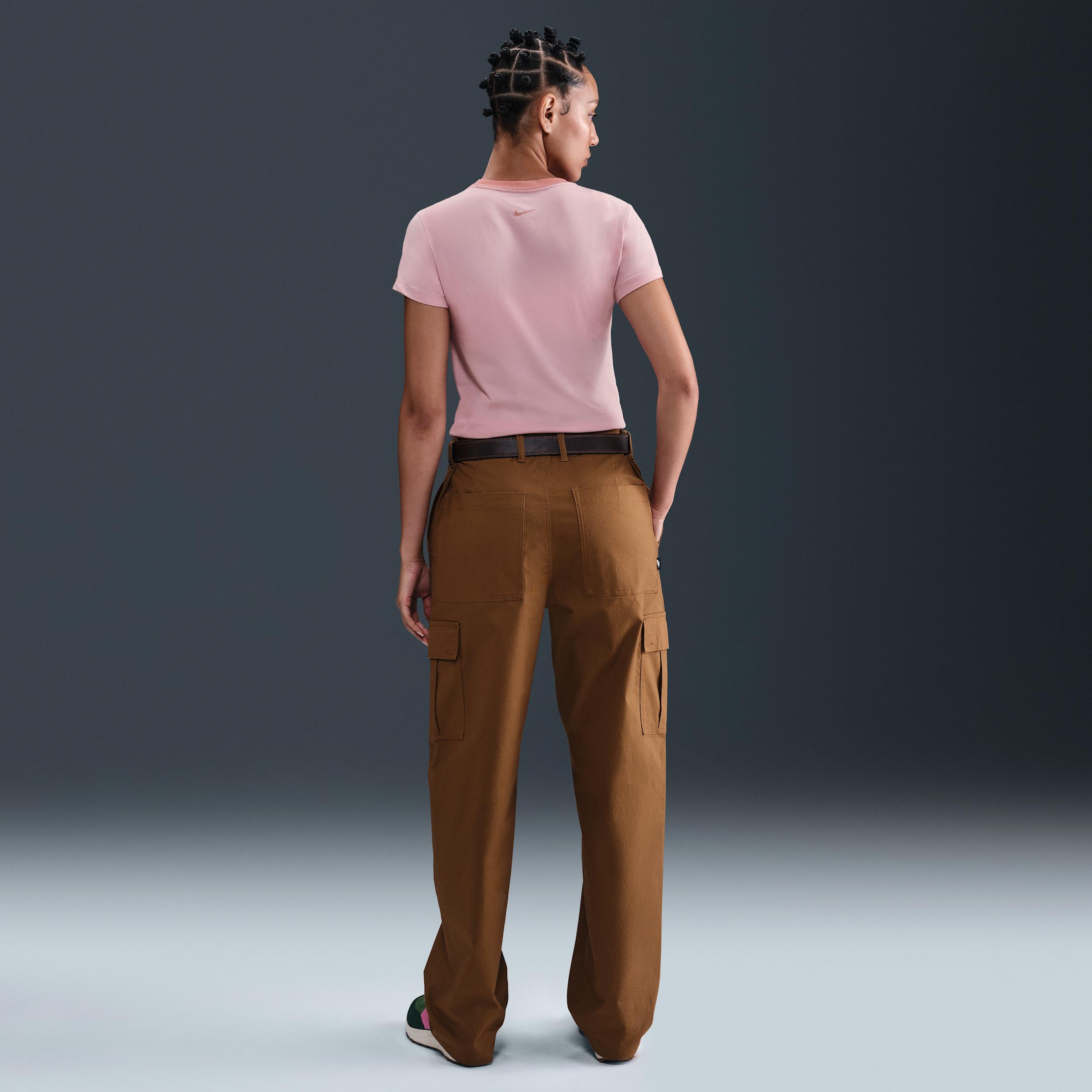 Womens Nike Sportswear Chill Knit Slim Cropped Graphic T-Shirt | IH7802-607 Product Image