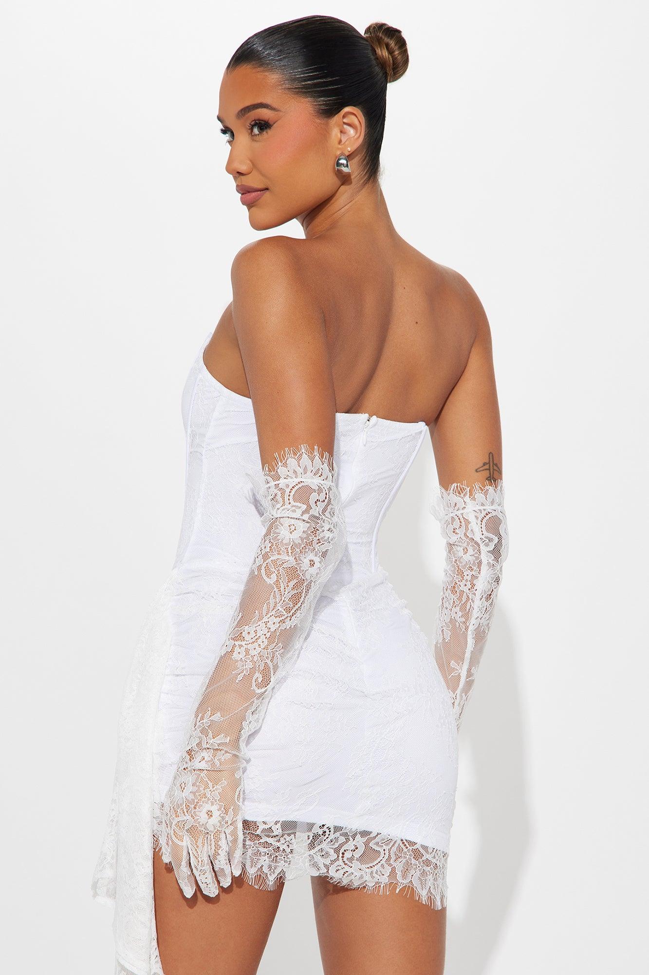 Always Sweet Corset Mini Dress Set - White Product Image