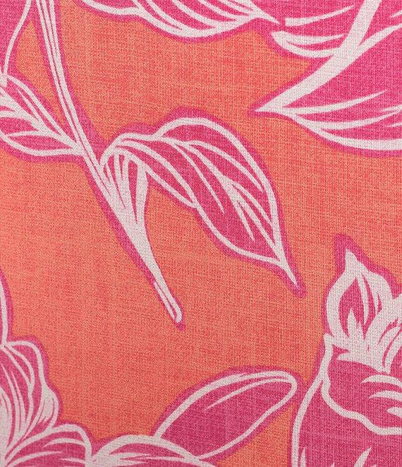 Tommy Bahama Darcy Paradiso Petals Stretch Jersey Round Neck Sleeveless UPF 30 Sun Protection Sheath Dress Product Image