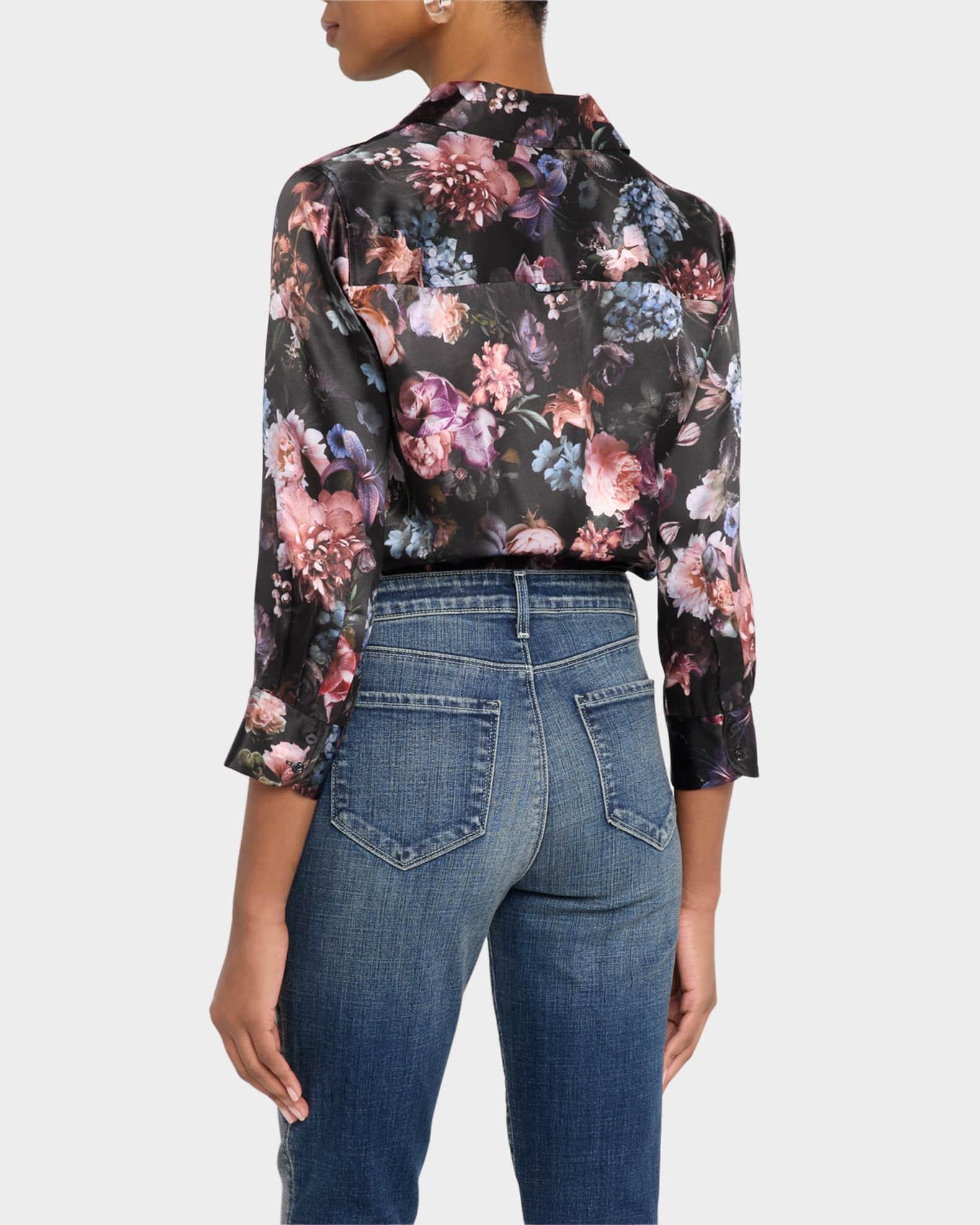 Dani Floral Silk Blouse Product Image