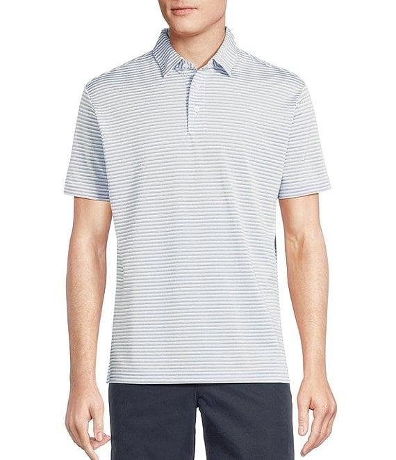 Cremieux Blue Label Performance Stretch Striped Short Sleeve Polo Shirt Product Image