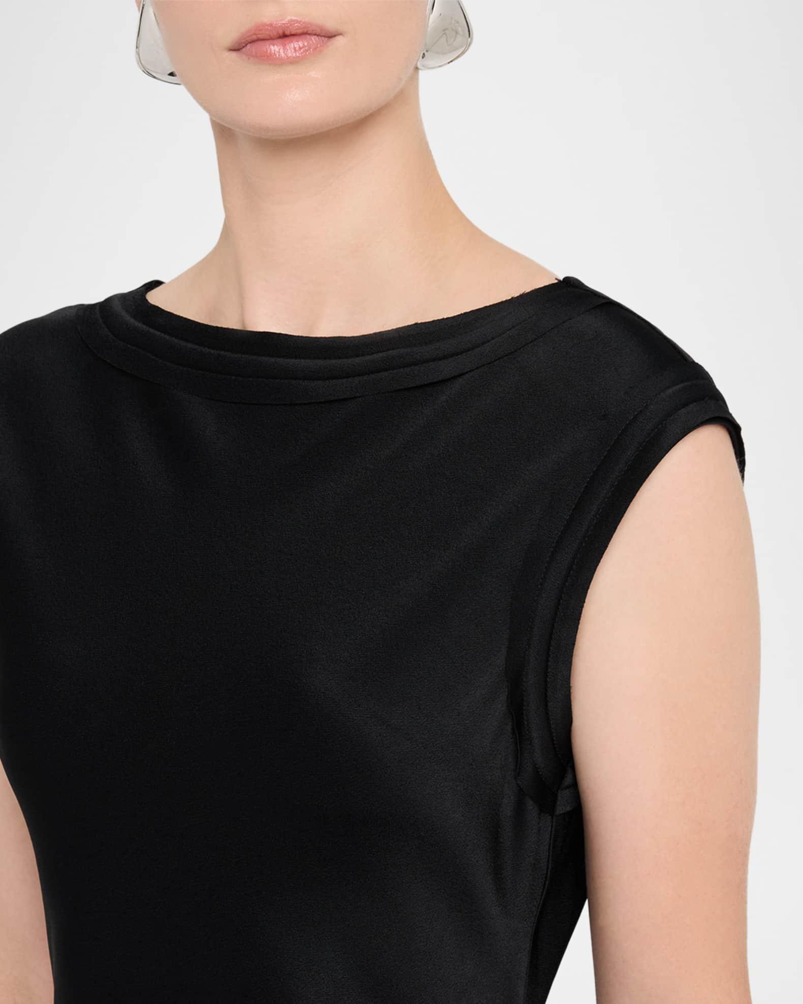 Crepe Back Satin Asymmetric Gown Product Image