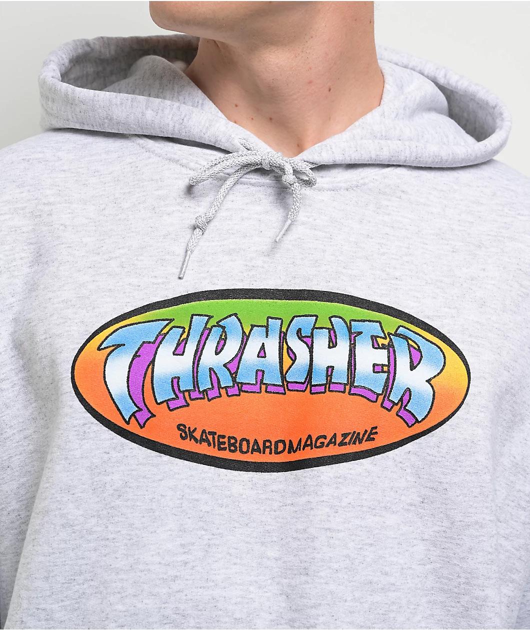Thrasher Ninety Five By Spanky Heather Grey Hoodie Product Image