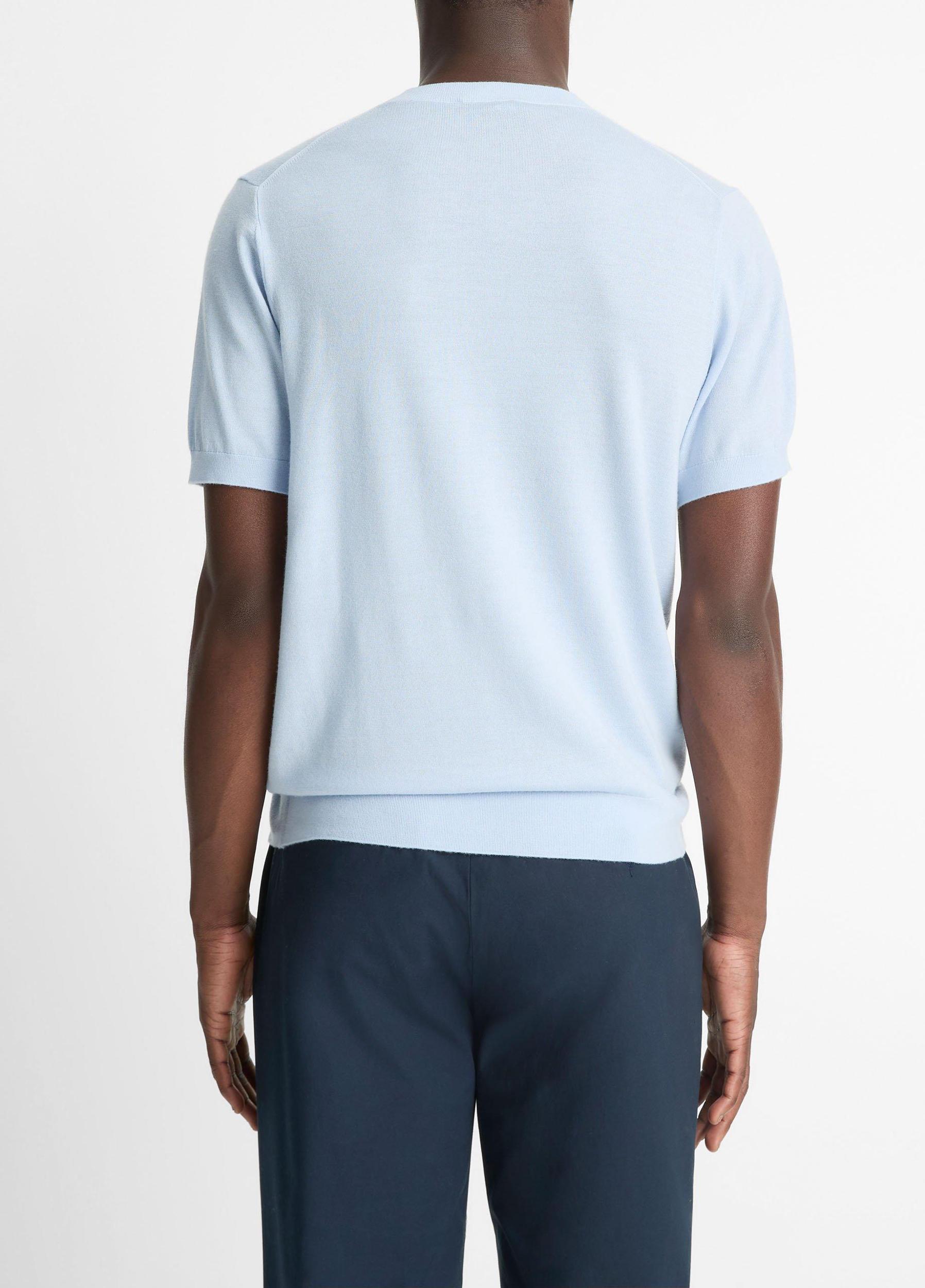 Featherweight Merino Wool-Cashmere Short-Sleeve Sweater Product Image