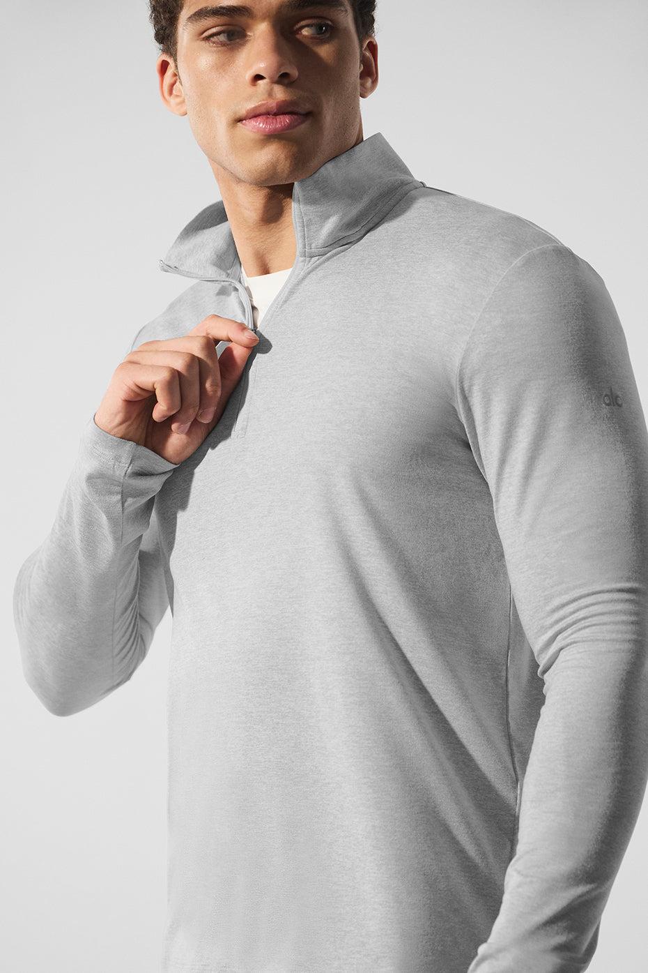 Conquer 1/4 Zip Reform Long Sleeve - Athletic Heather Grey Male Product Image