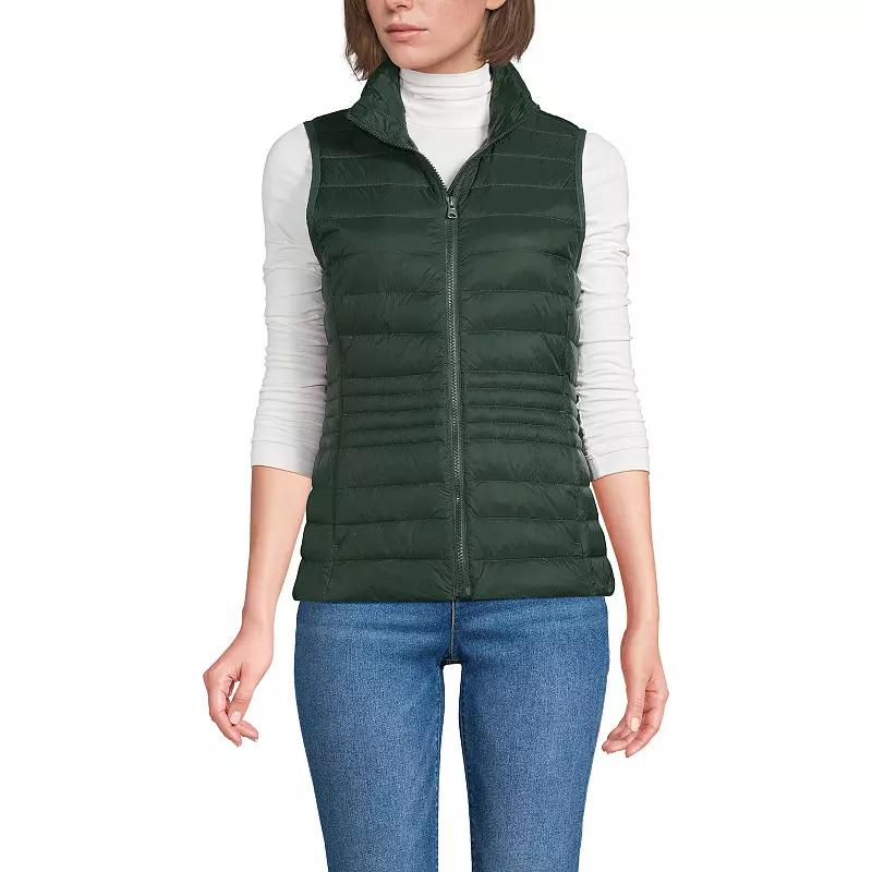 Women's Lands' End Wanderweight Packable Down Vest,  Product Image