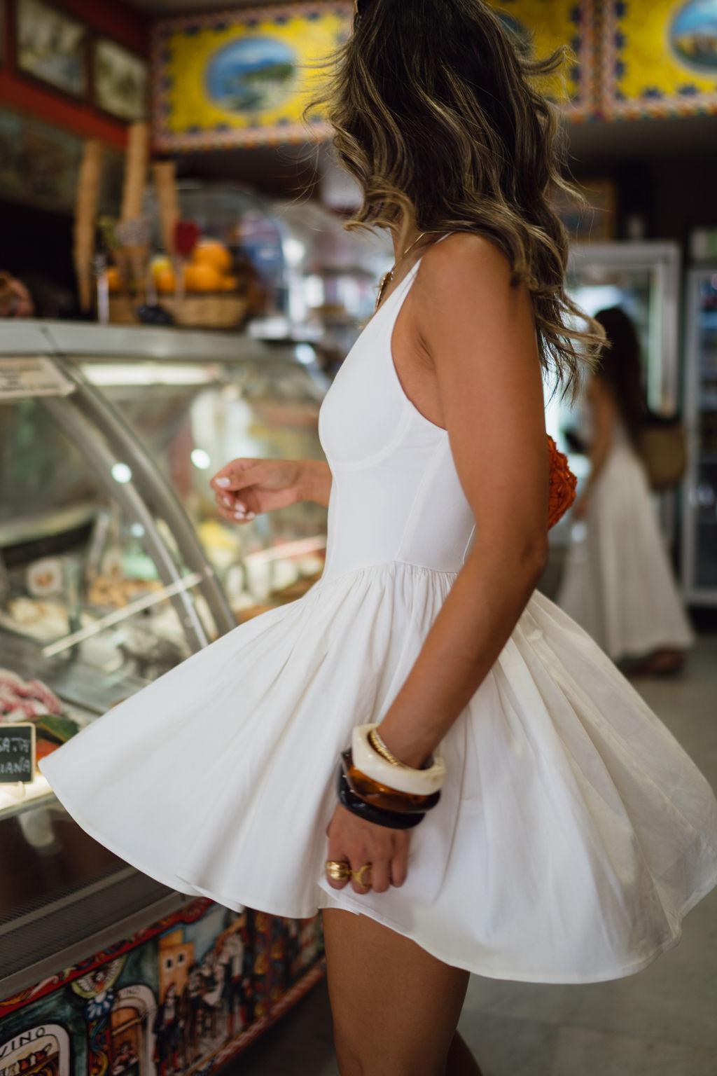 Kit White Drop Waist Mini Dress Product Image