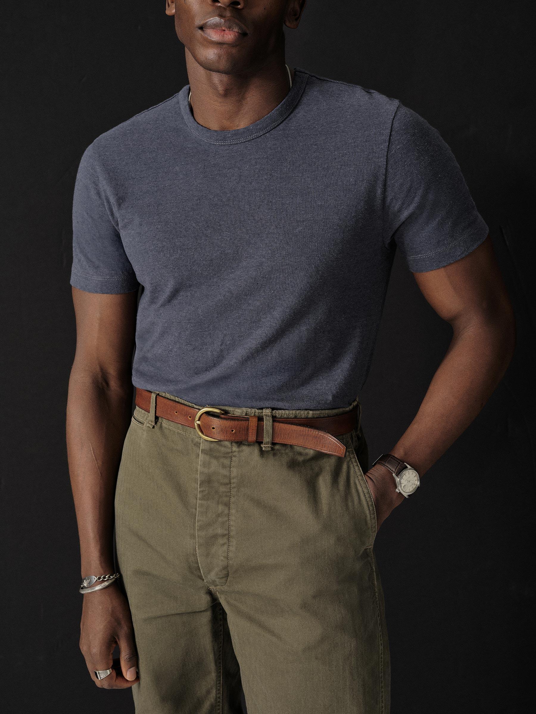 Deep Sea Blue Yuma Hemp Cotton Classic Tee Product Image