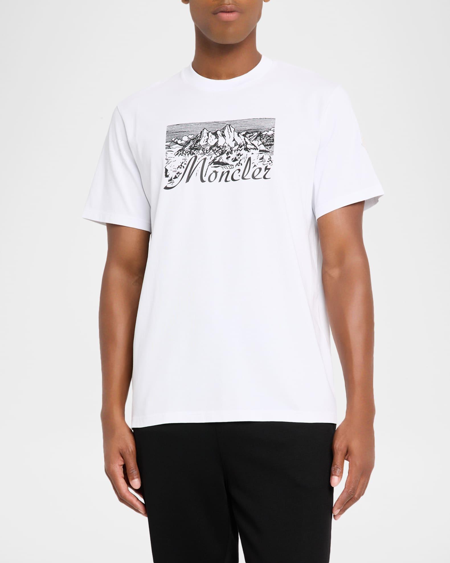 Men's Mountain Logo Cotton T-Shirt Product Image