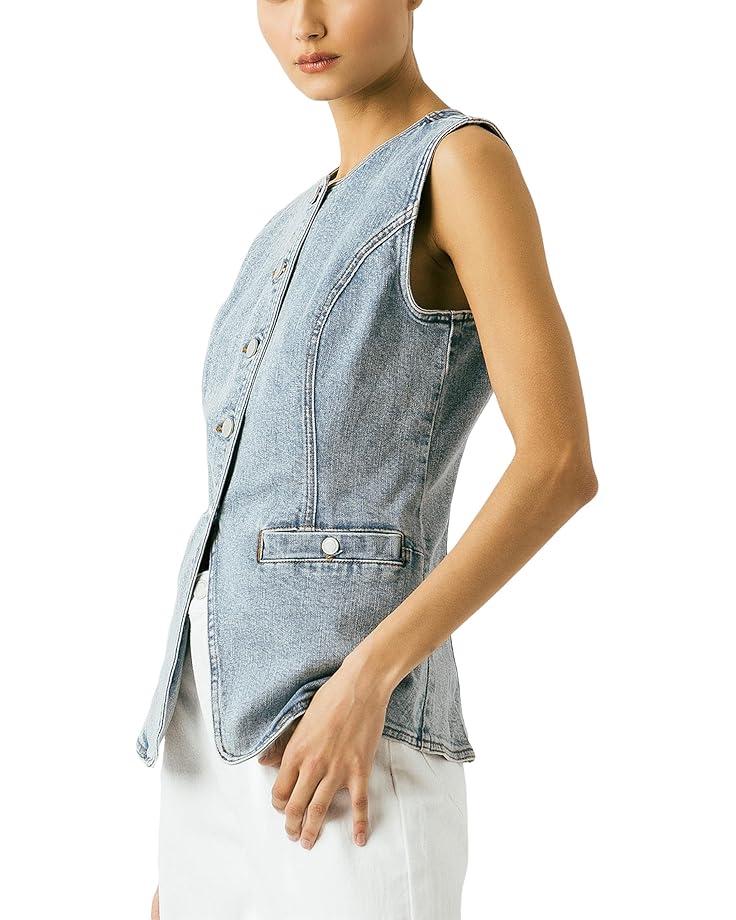 Crewneck Cutaway Vest - Tencel Twill Product Image