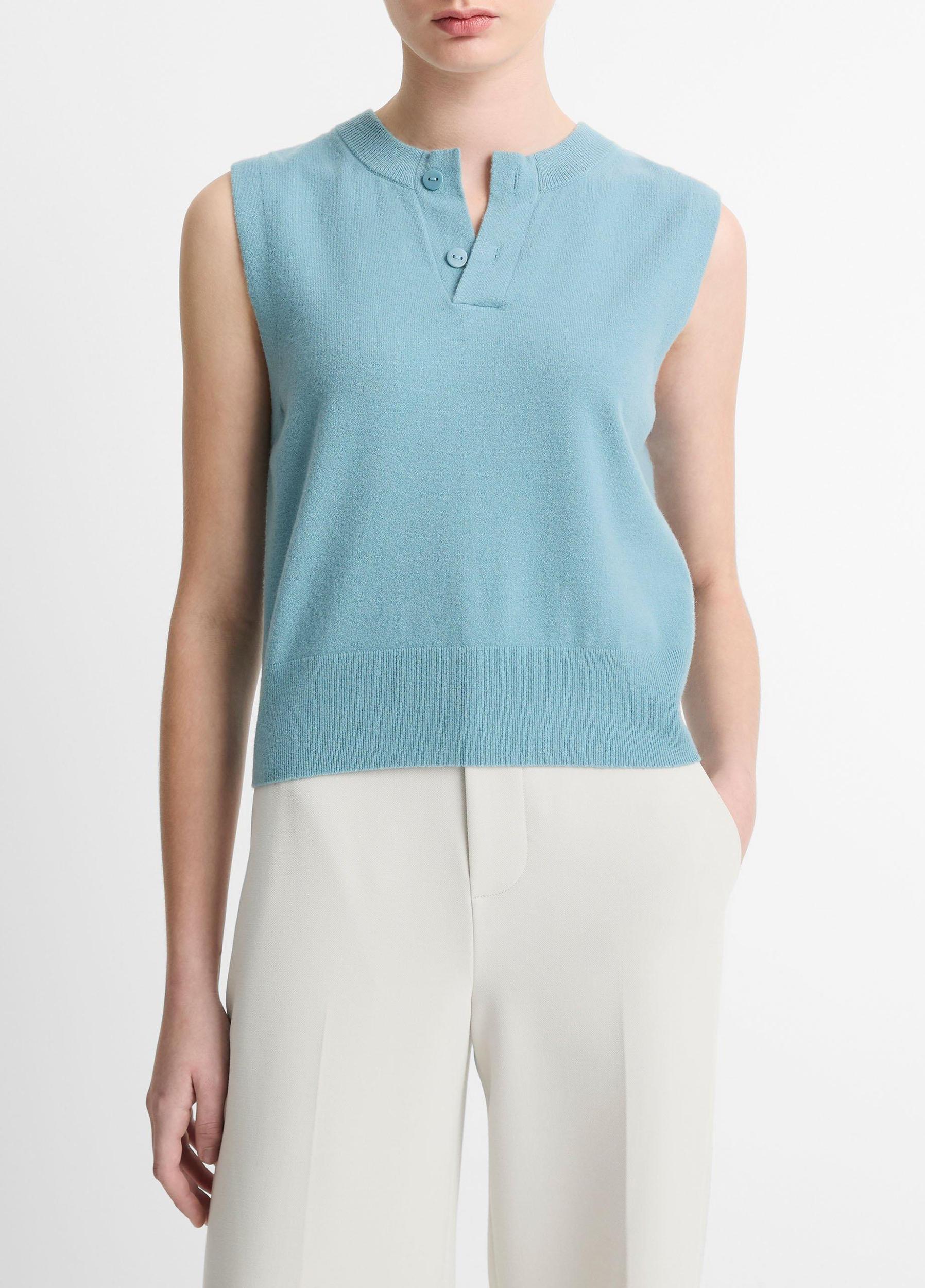 Wool-Blend Henley Shell Product Image