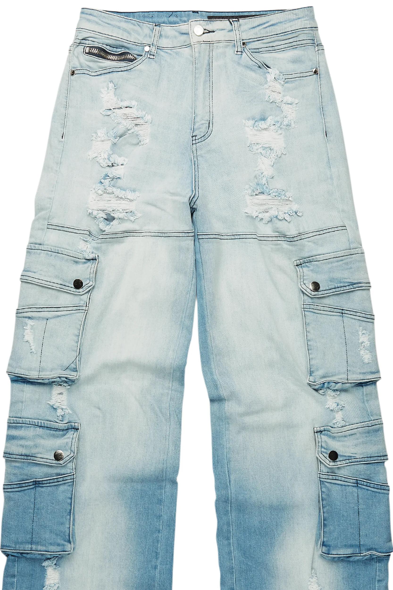 Keylor Light Blue Baggy Fit Jean Male Product Image