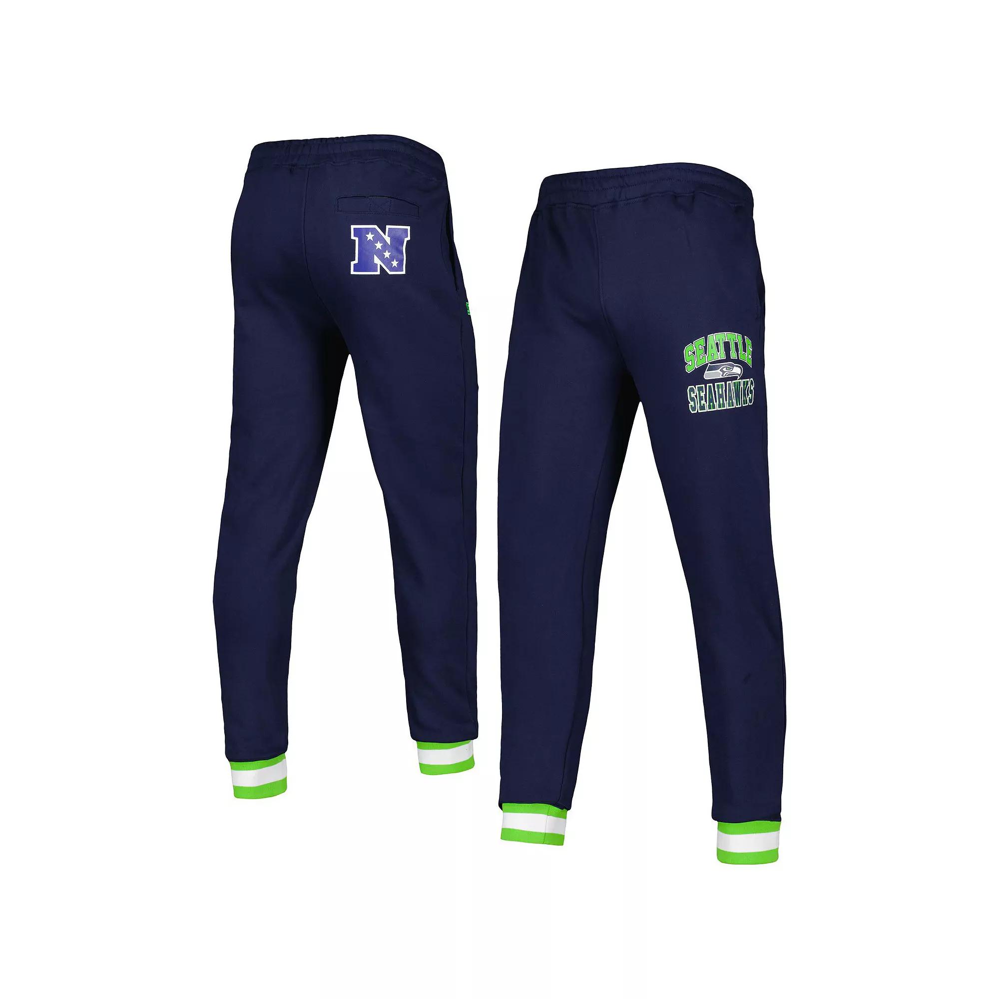 Men's Starter College Navy Seattle Seahawks Blitz Fleece Jogger Pants, Size: XL, Blue Product Image