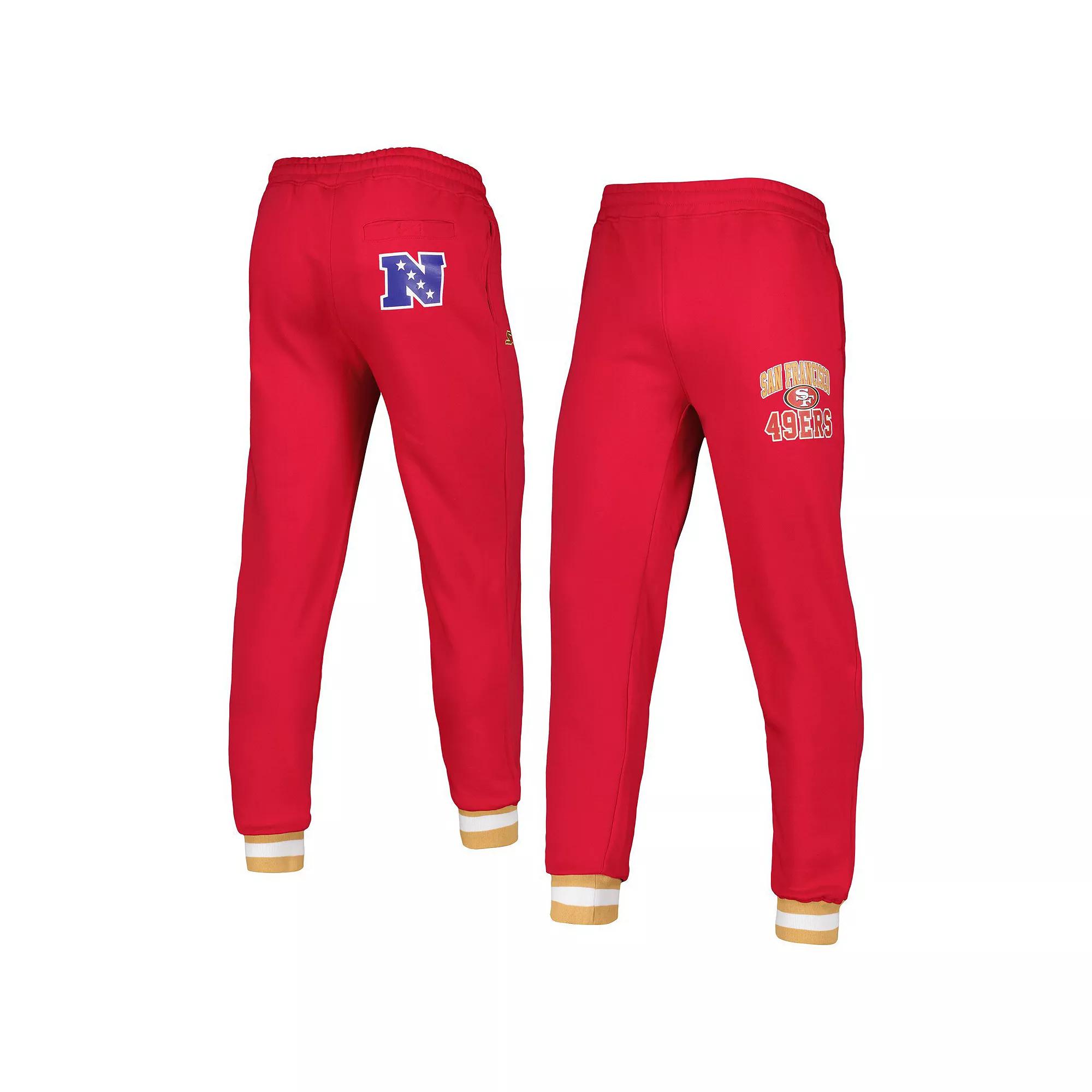 Men's Starter Scarlet San Francisco 49ers Blitz Fleece Jogger Pants, Size: XL, Red Product Image