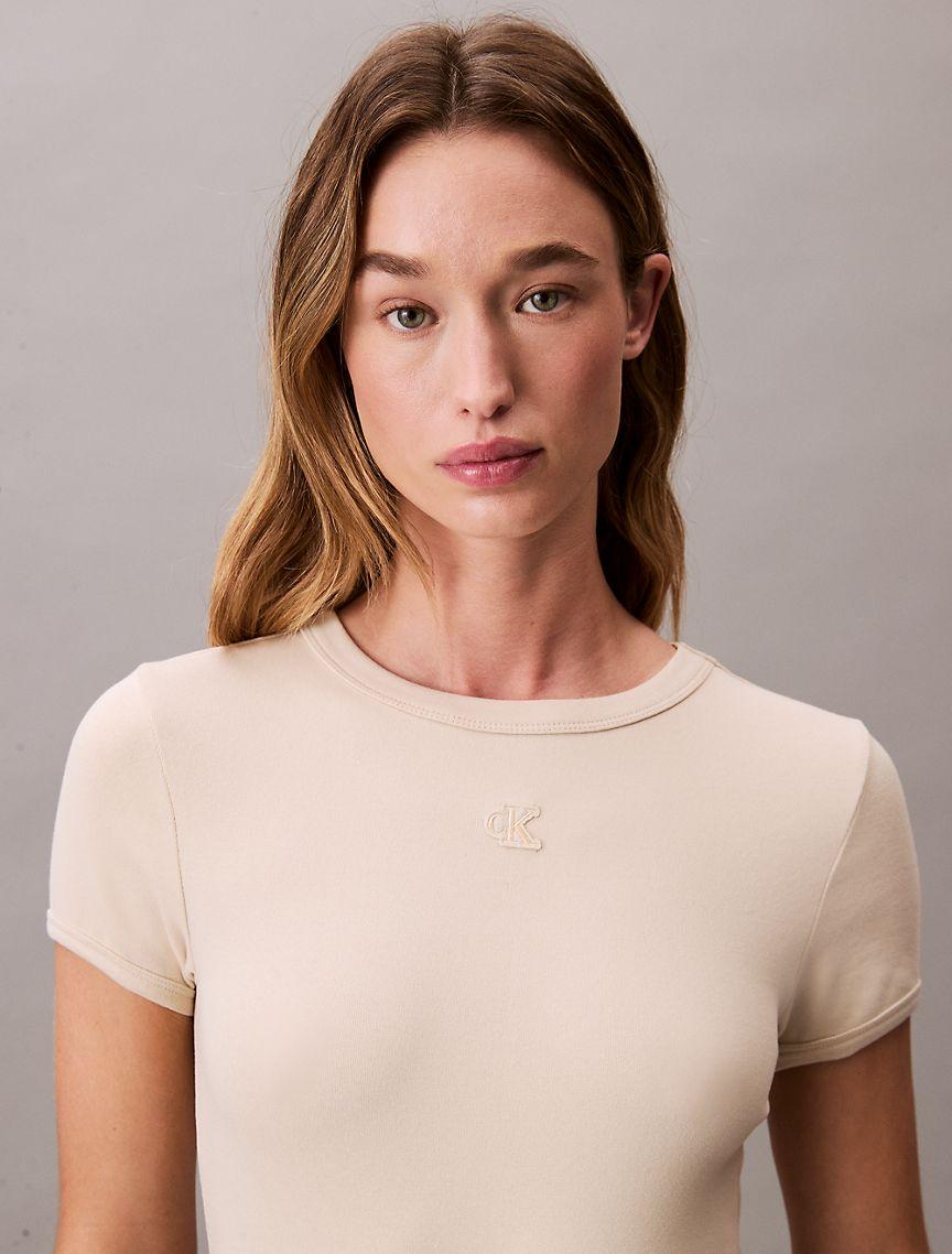 Cotton Contour Rib Monogram Mini Dress Product Image