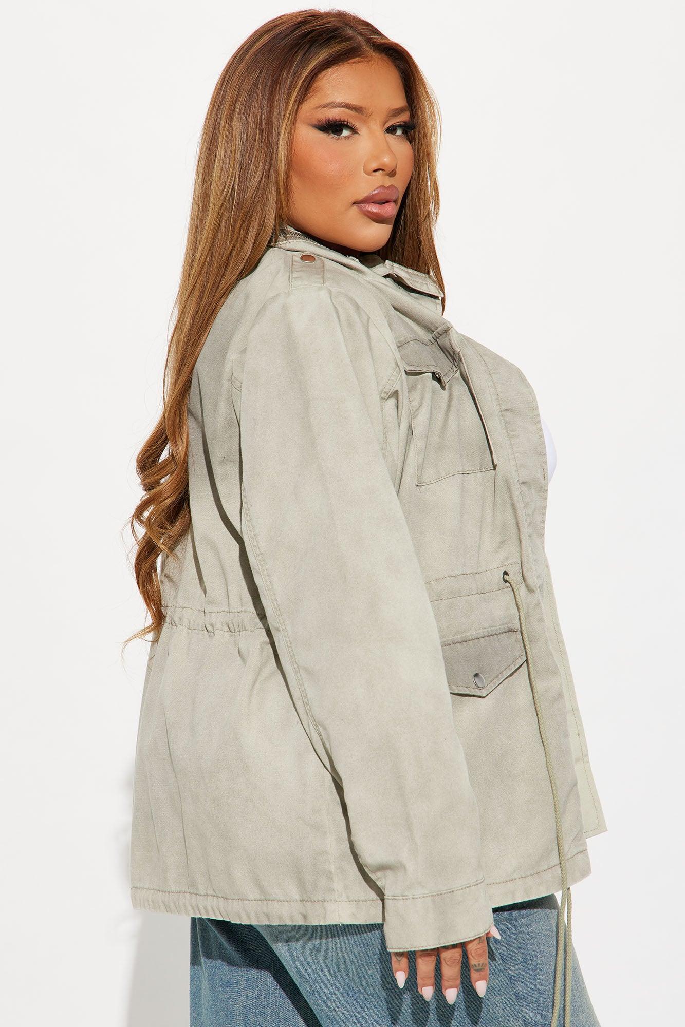 Leveled Up Washed Anorak - Olive Product Image
