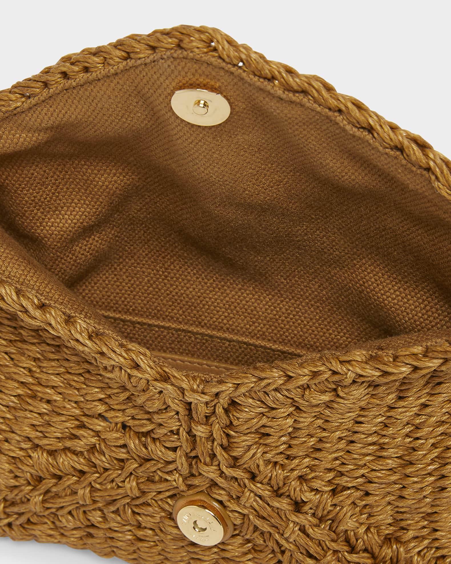 Cassandre Small YSL Pouch Clutch Bag in Raffia  Product Image