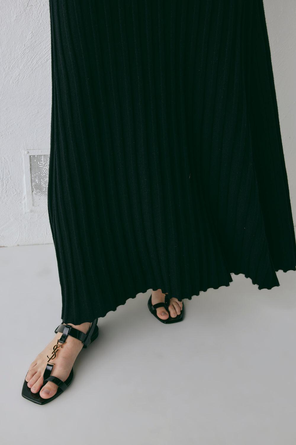 Malou Knit Maxi Skirt Black Product Image