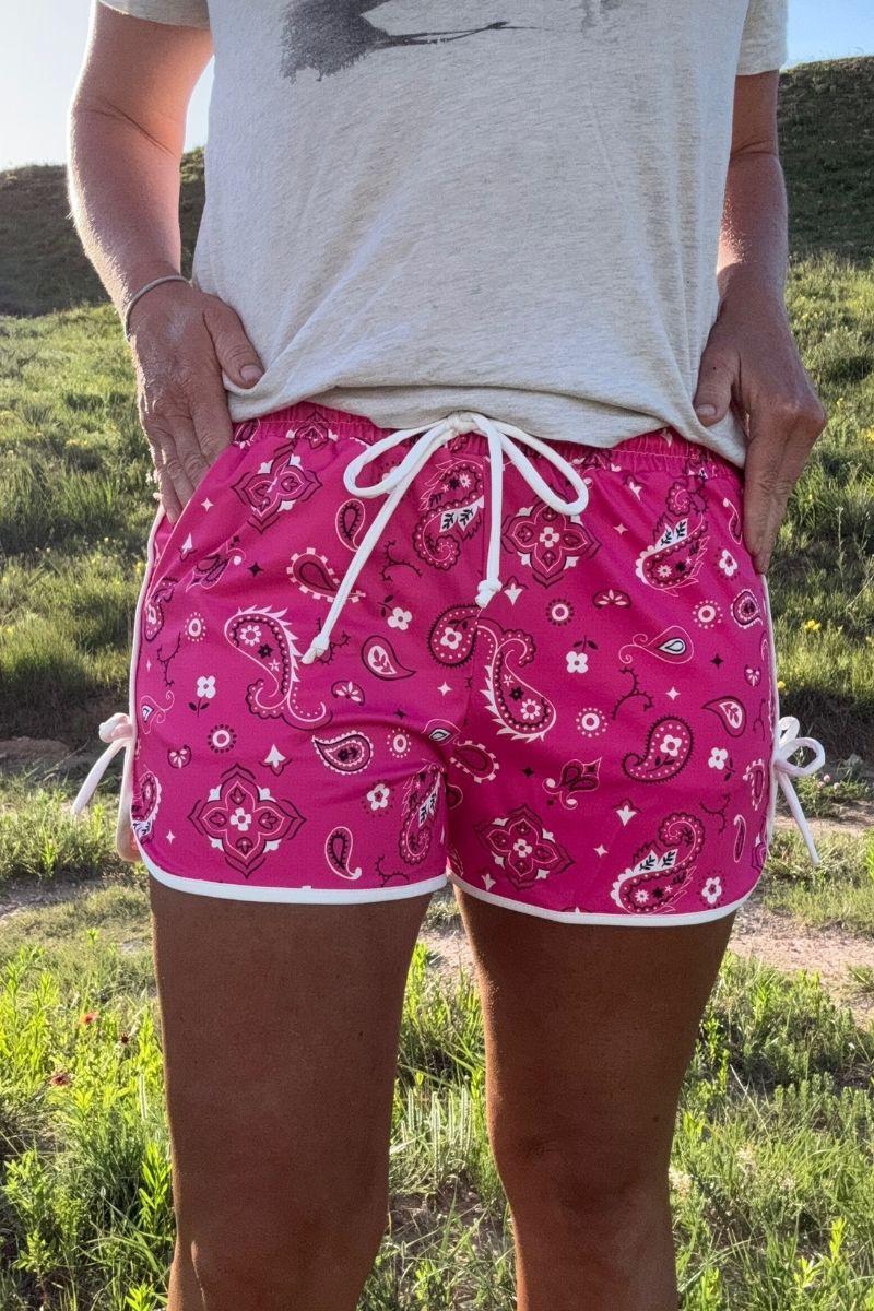 Sterling Kreek Bandana Babe Hot Pink Shorts Product Image