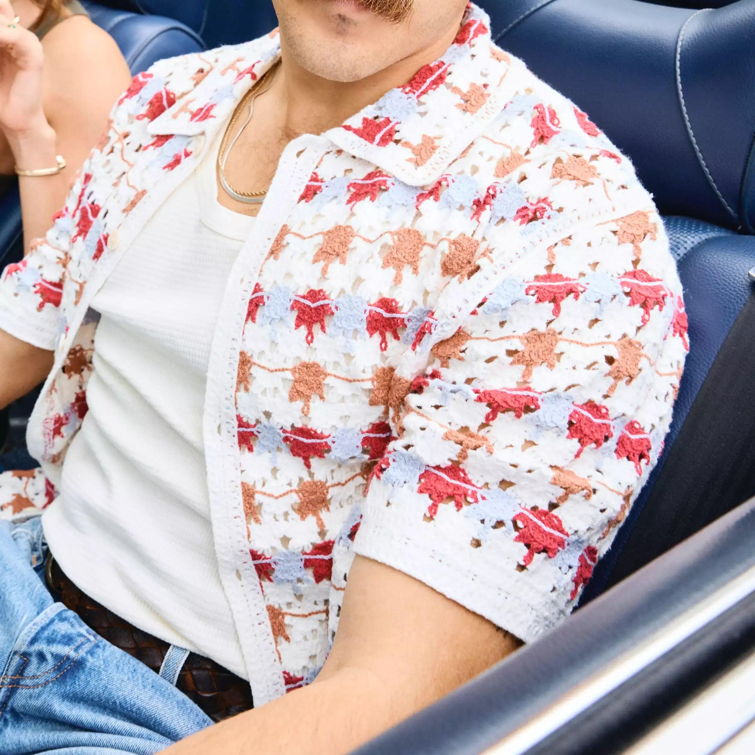 Crochet Porto Shirt - Ecru Product Image