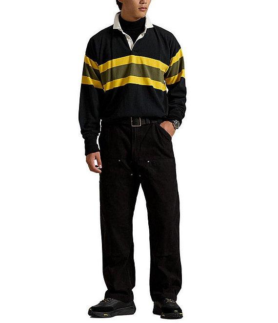 Polo Ralph Lauren Classic Fit Jersey Rugby Long Sleeve Polo Shirt Product Image