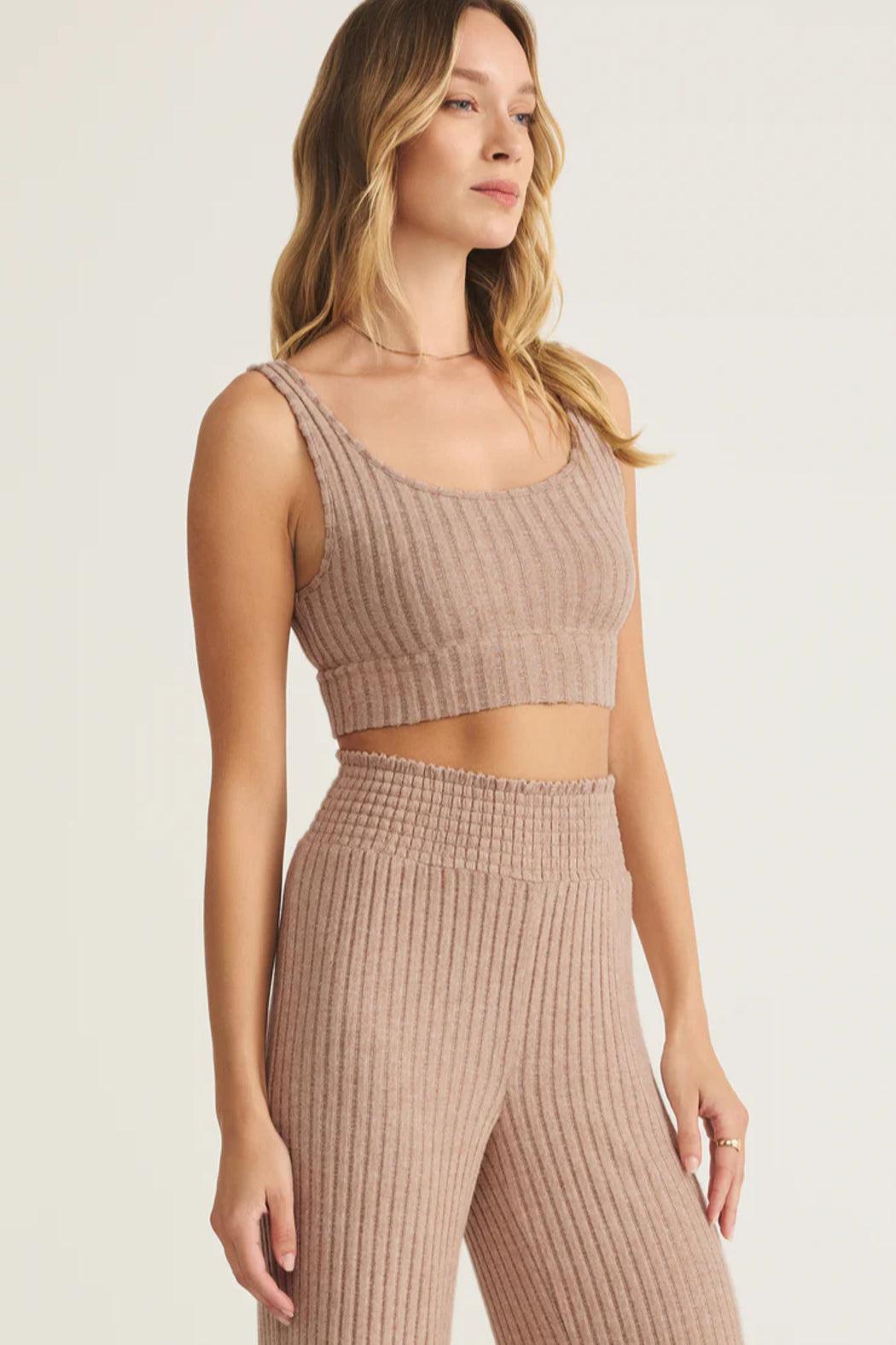 Zoe Rib Tank Bra Product Image