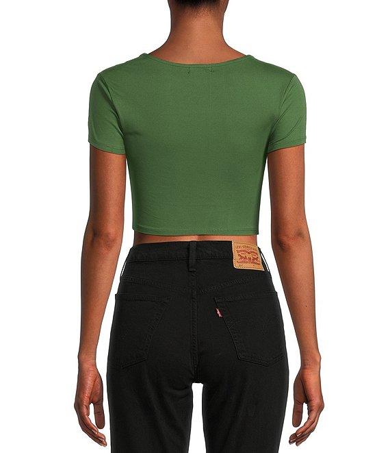 Miss Chievous Short Sleeve Cut Out Fashion Top Product Image