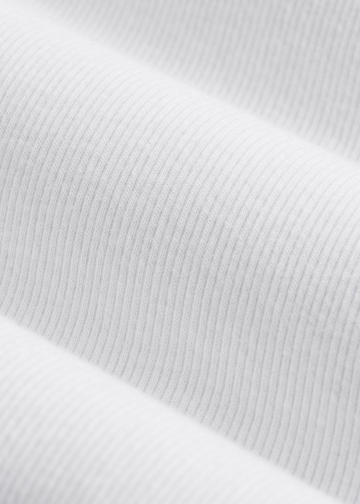 Short Sleeve Crew Neck Ribbed T-Shirt for Tall Women in Bright White Female Product Image