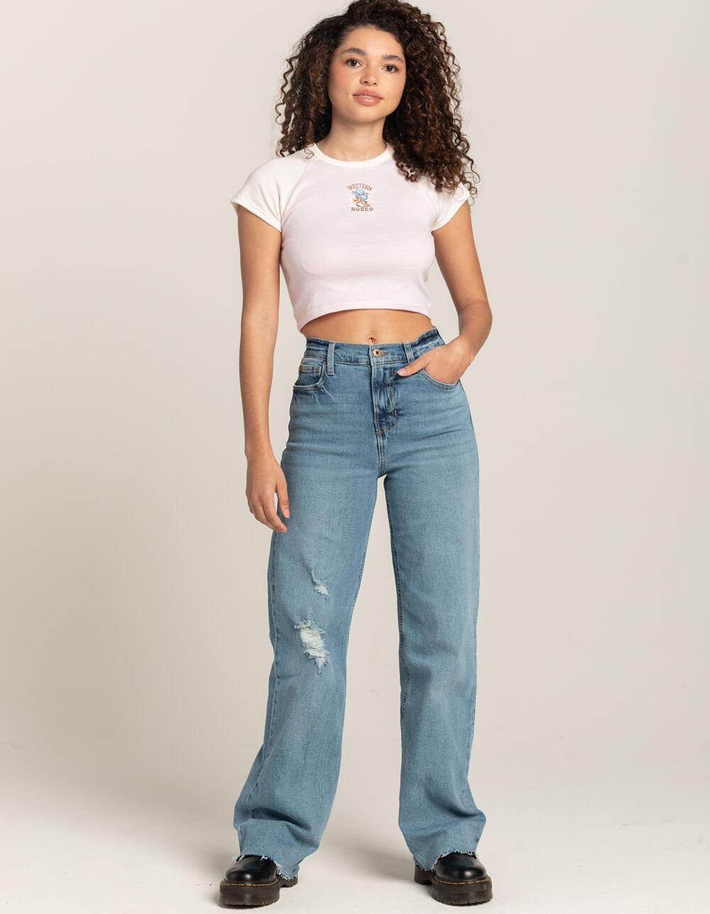 FULL TILT Western Boot Womens Raglan Tee - PINK Product Image