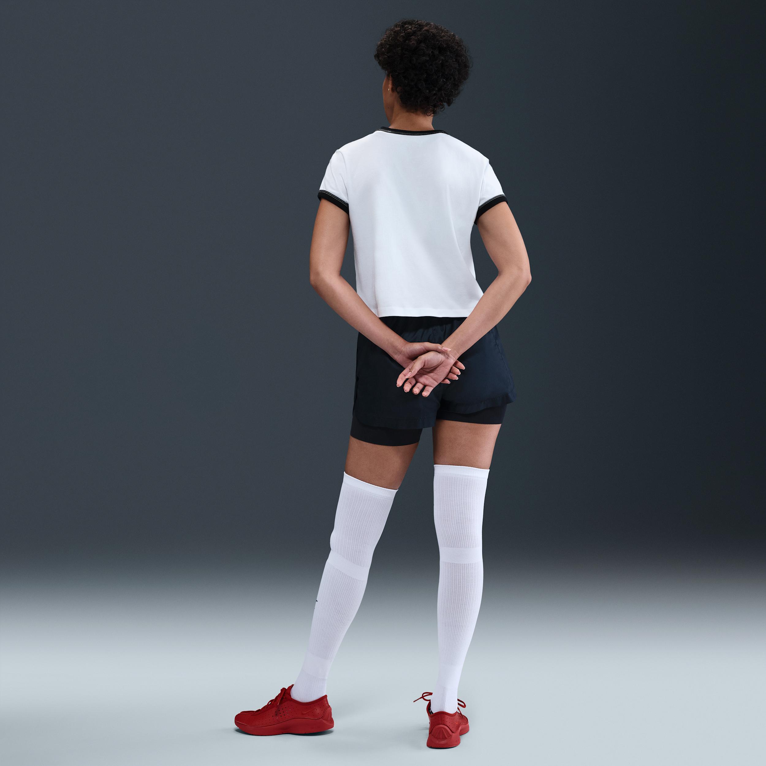 Womens Nike Sportswear Graphic Ringer T-Shirt | IF4072-100 Product Image