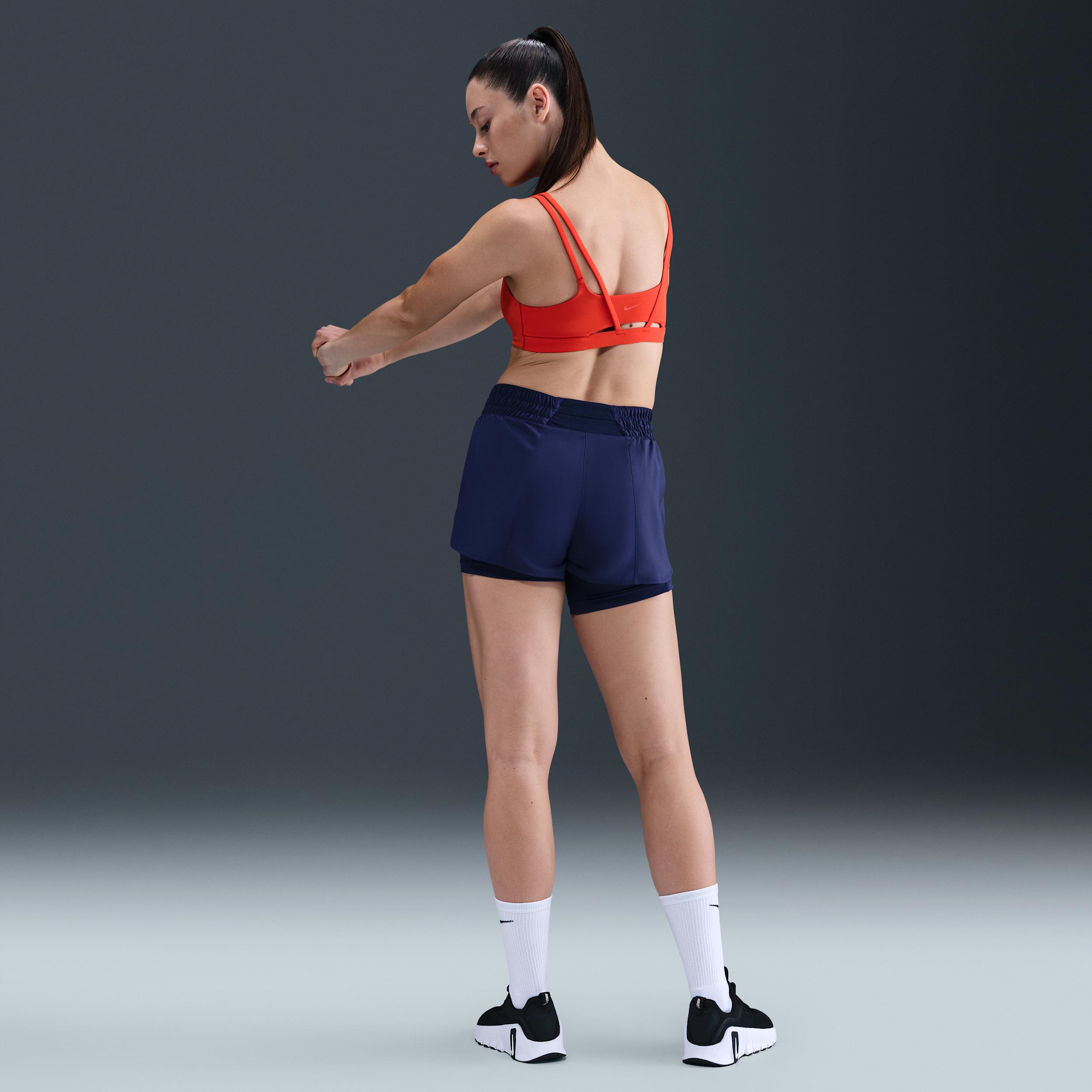 Nike Womens Zenvy Strappy Light-Support Padded Sports Bra | DO6608-633 Product Image