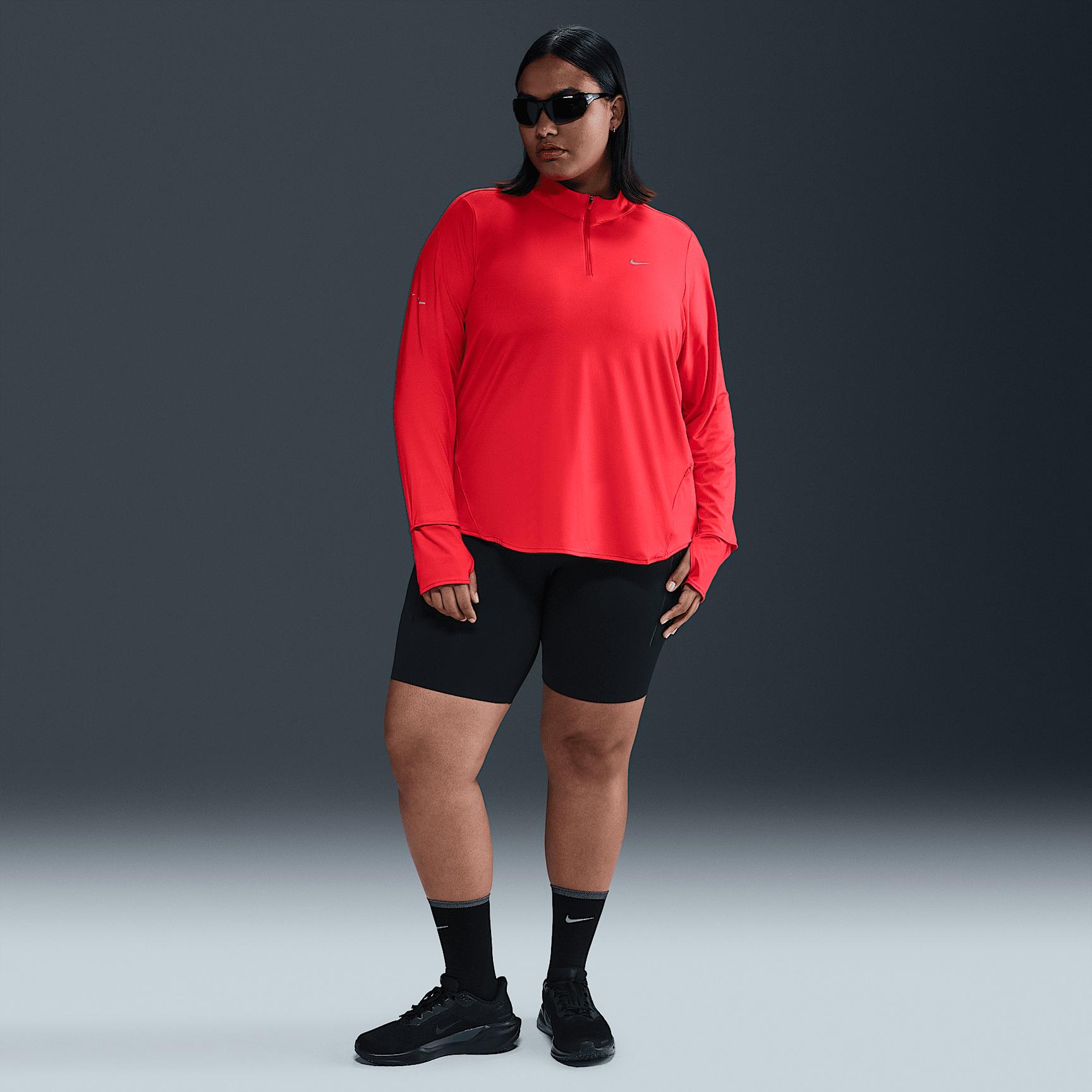 Nike Womens Swift Dri-FIT UV 1/4-Zip Running Top (Plus Size) | HQ0501-010 Product Image