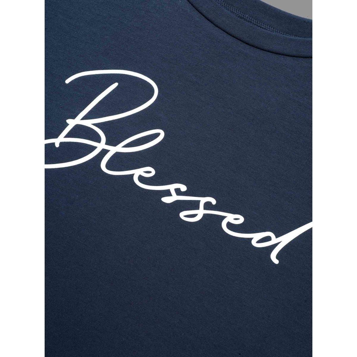 Plus Size Letter Print Crew Neck Sweatshirt Women Midnight Casual Non Round Neck Everyday Sweatshirts BloomChic 10/M Product Image